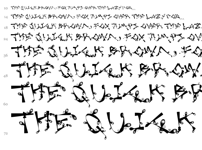 Lost Popnicasiana font waterfall